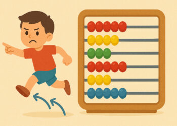 Bead Jumps Back Backward Counting on Abacus