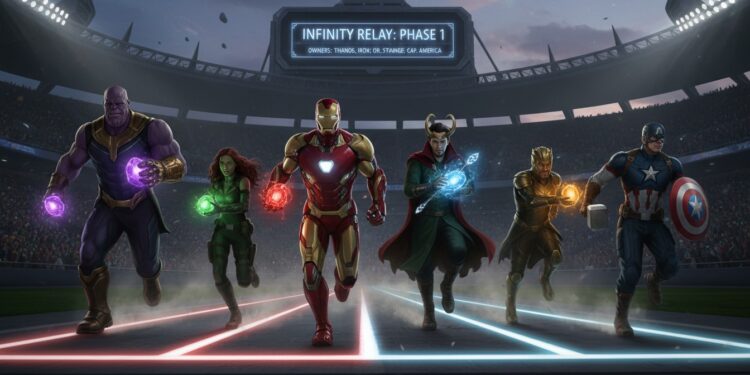 Infinity Stones Relay Race- Track Their Owners
